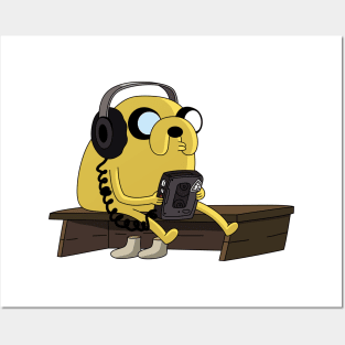 jake the dog listening music Posters and Art